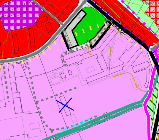 Areál nemocnice v územnom pláne