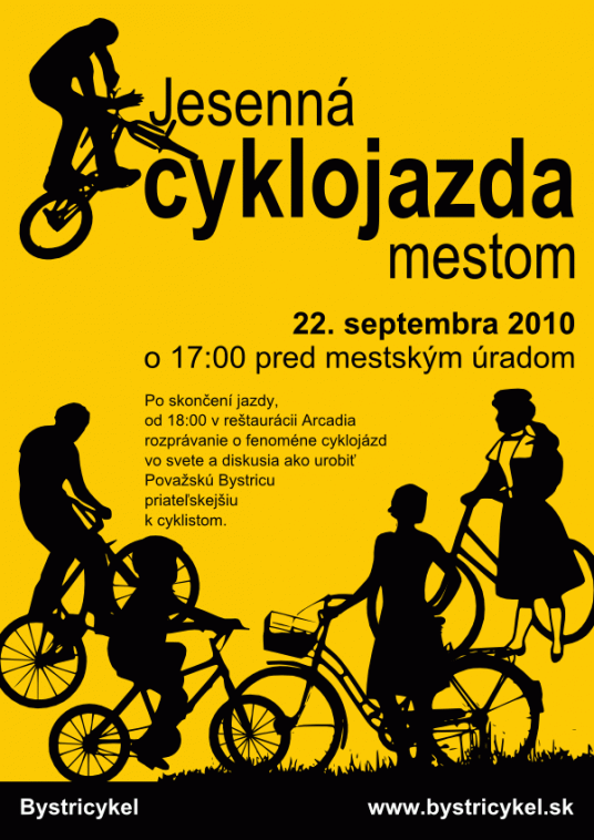 Plagát na jesennú cyklojazdu 2010